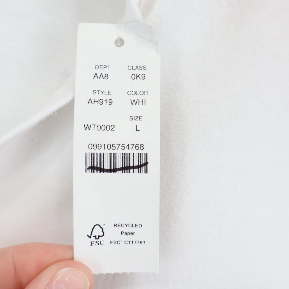 J.Crew Men's Broken-In Short Sleeve V-Neck T-Shirt White Size Large NWT - Picture 5 of 8